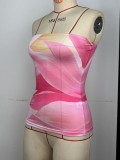 Sexy Print Wrap Chest Tops GPBY-17162