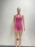 Sexy Zipper Sleeveless Romper NYF-8188