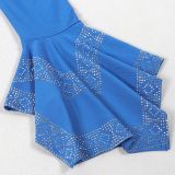 Plus Size Hot Drill Backelss Long Sleeve Midi Dress NY-3397