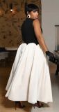 Sleeveless Patchwork Irregular Maxi Dress XHXF-443