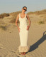 Fashion Sleeveless Solid Color Tassel Maxi Dress GLYK-LX0104