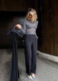 Hollow Out Knits Casual Long Sleeve Top GLYK-LX003