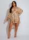 Long Sleeve Loose Irregular Beach Shirt XHXF-973