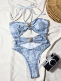 Sexy Halterneck Backless One Piece Swimsuit CSYZ-TM17RY