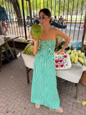 Fashon Slim Off Shoulder Tube Top Dress GLYK-LX012