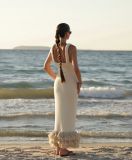 Fashion Sleeveless Solid Color Tassel Maxi Dress GLYK-LX0104