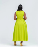 Sleeveless Solid Color Loose Maxi Dress GLYK-LX057
