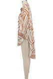 Long Sleeve Loose Irregular Beach Shirt XHXF-973