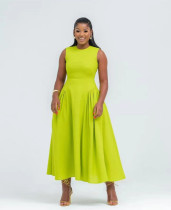 Sleeveless Solid Color Loose Maxi Dress GLYK-LX057