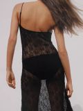 Lace See Through Sling Maxi Dress GLYK-LX0106