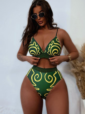 Sexy Print Bikinis Swimsuit 2 Piece Set CSYZ-G151K