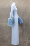 Long Sleeve High Neck Maxi Dress GLYK-LX079