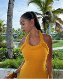 Hand-Woven Twisted Rope Shoulder Strap Tassel Dress GLYK-LX0092