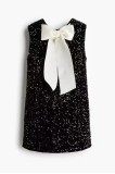 Sequin Lace-Up Bow Mini Dress GLYK-LX0120