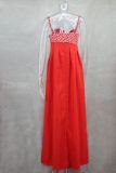 Embroidered Tube Tops Pressed Pleat Sling Maxi Dress GLYK-LX069