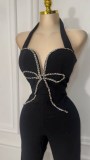 Sport Sleeveless Halterneck Jumpsuit OSM-4471