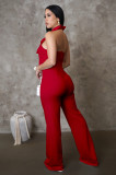 Patchwork Long Sleeve Sport Jumpsuit OSM-4469