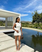 O Neck Sleeveless Solid Mini Dress GLYK-LX71