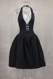 Bowknot Deep V Backless Sexy Puffy Dress GLYK-LX0116