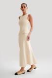 Sleeveless Knits Slim Long Dress GLYK-LX076