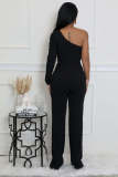 Single Shoulder Long Sleeve Jumpsuit OSM-4473