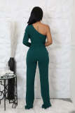 Single Shoulder Long Sleeve Jumpsuit OSM-4473
