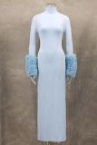 Long Sleeve High Neck Maxi Dress GLYK-LX079