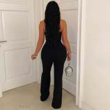 Sport Sleeveless Halterneck Jumpsuit OSM-4471