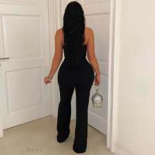 Sport Sleeveless Halterneck Jumpsuit OSM-4471