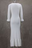 Long Sleeve Knits Slim Maxi Dress GLYK-LX059