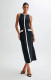 Sleeveless Single-breasted Button Long Dress GLYK-LX074