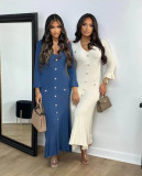 Long Sleeve Knits Slim Maxi Dress GLYK-LX059