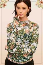 Mesh Print Long Sleeve T Shirt QYXZ-9180
