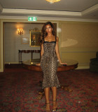 Leopard Print Lace Sling Midi Dress GLYK-LX0130