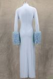 Long Sleeve High Neck Maxi Dress GLYK-LX079