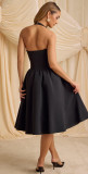 Bowknot Deep V Backless Sexy Puffy Dress GLYK-LX0116
