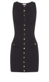 Solid Color Sleeveless O Neck Mini Dress GLYK-LX073