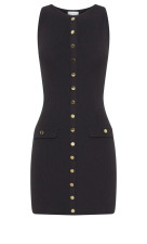 Solid Color Sleeveless O Neck Mini Dress GLYK-LX073