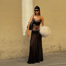 Sexy See Through Sling Dress Two Piece Set XEF-K24S60355
