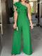 Slash Shoulder Ruffles Loose Jumpsuit BS-1381