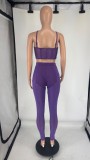 Sexy Mesh Patchwork Two Piece Pants Set FOSF-8807