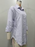 Long Sleeve Stripe Casual Shirt OLYF-6175