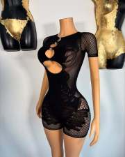 Pre Order: About 7 work days shipping Hollow Out Knits Jumpsuit YUEM-Y2025224