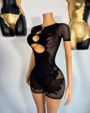 Pre Order: About 7 work days shipping Hollow Out Knits Jumpsuit YUEM-Y2025224