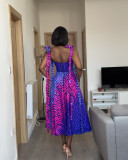 Sleeveless Print Sling Maxi Dress GFDY-1324