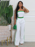 Sexy Wrap Chests Tops And Wide Leg Pants 2 Piece Set SFY-662