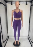Sexy Mesh Patchwork Two Piece Pants Set FOSF-8807