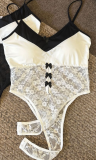 Halter Slim Lace Sexy Inner Tight One-piece Top GTZF-2045