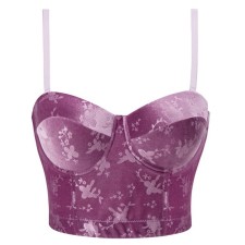Velvet Jacquard Camisole Undershirt Inside With Bra Pads GPBY-6228