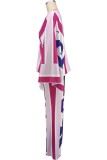 V Neck Long Sleeve Flare Sleeve Pants Suit XHXF-8718